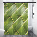 Coconut Leaf Print Premium Shower Curtain