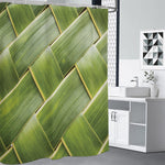 Coconut Leaf Print Premium Shower Curtain