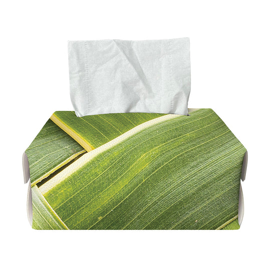 Coconut Leaf Print Rectangle Tissue Box Cover