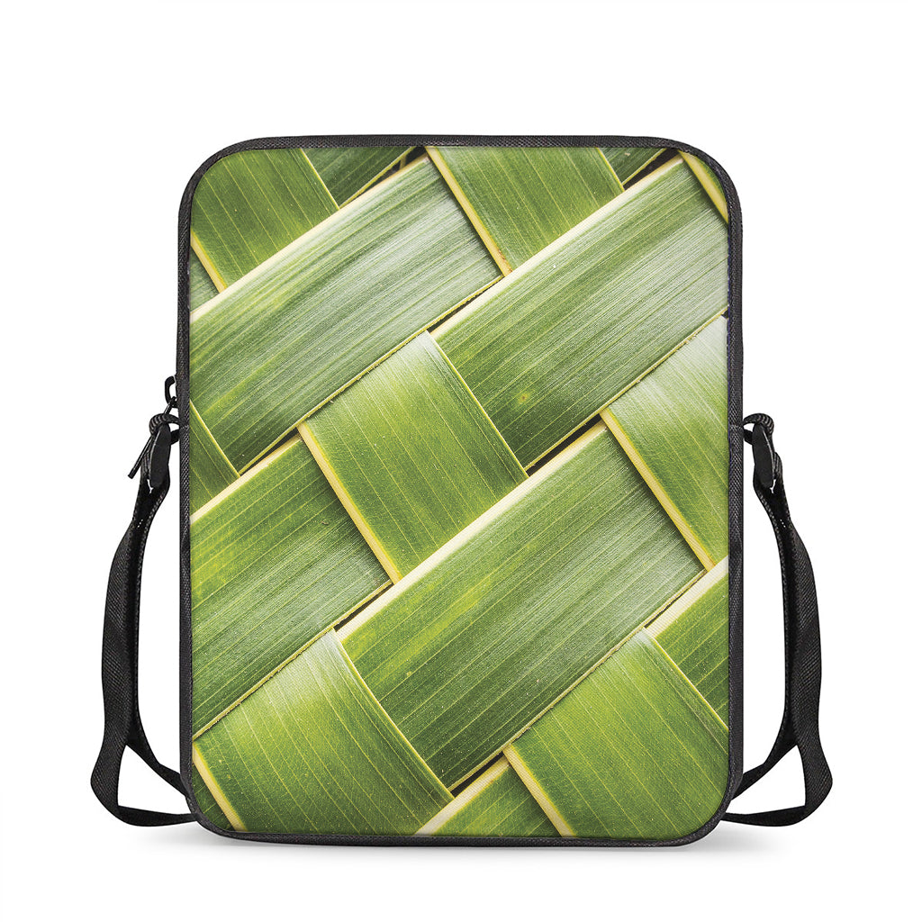 Coconut Leaf Print Rectangular Crossbody Bag