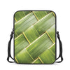 Coconut Leaf Print Rectangular Crossbody Bag