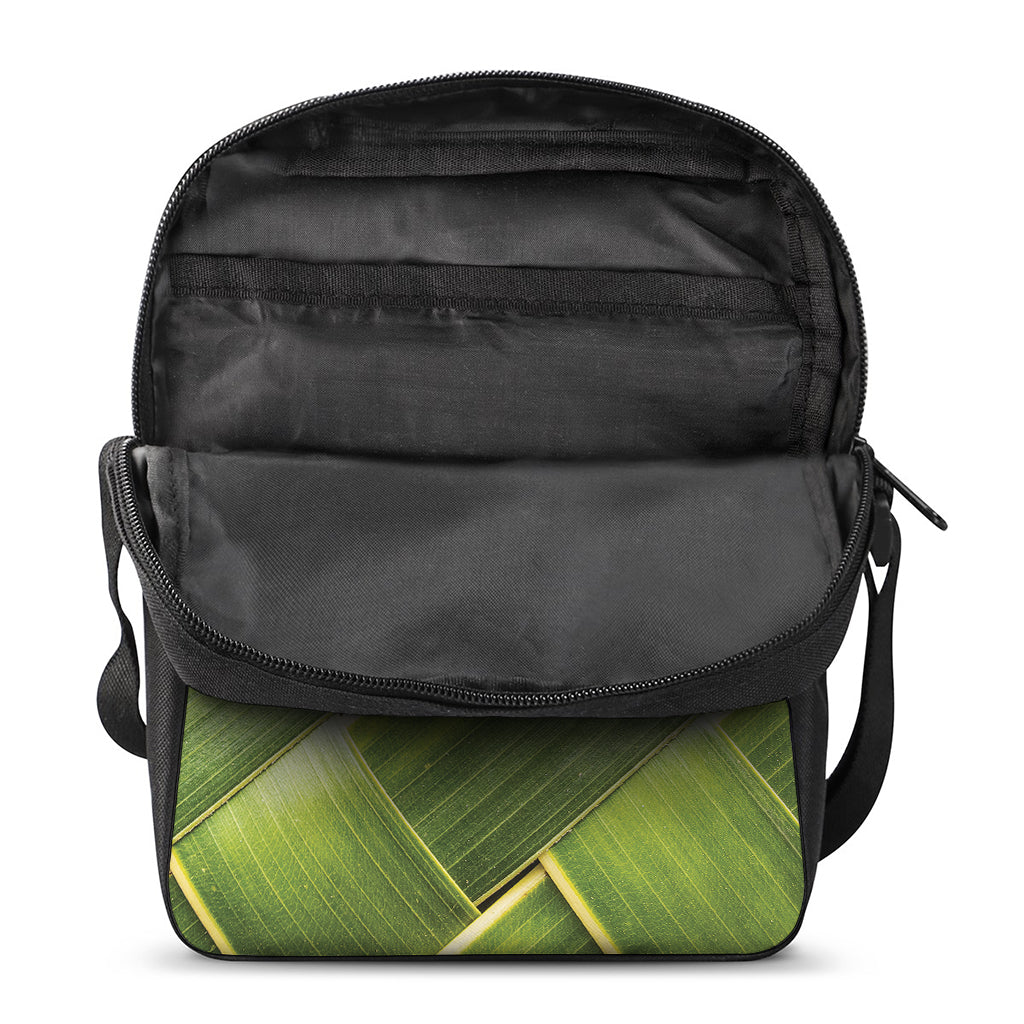 Coconut Leaf Print Rectangular Crossbody Bag