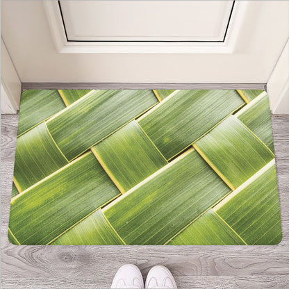 Coconut Leaf Print Rubber Doormat