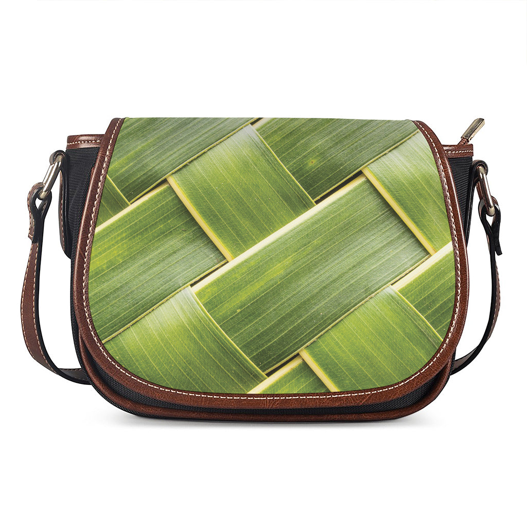 Coconut Leaf Print Saddle Bag