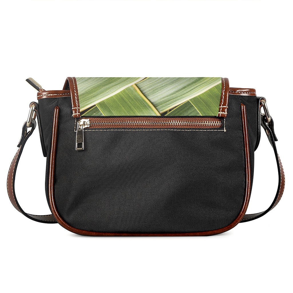 Coconut Leaf Print Saddle Bag
