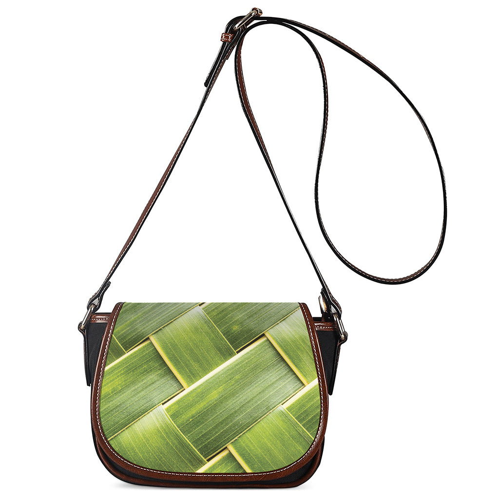 Coconut Leaf Print Saddle Bag