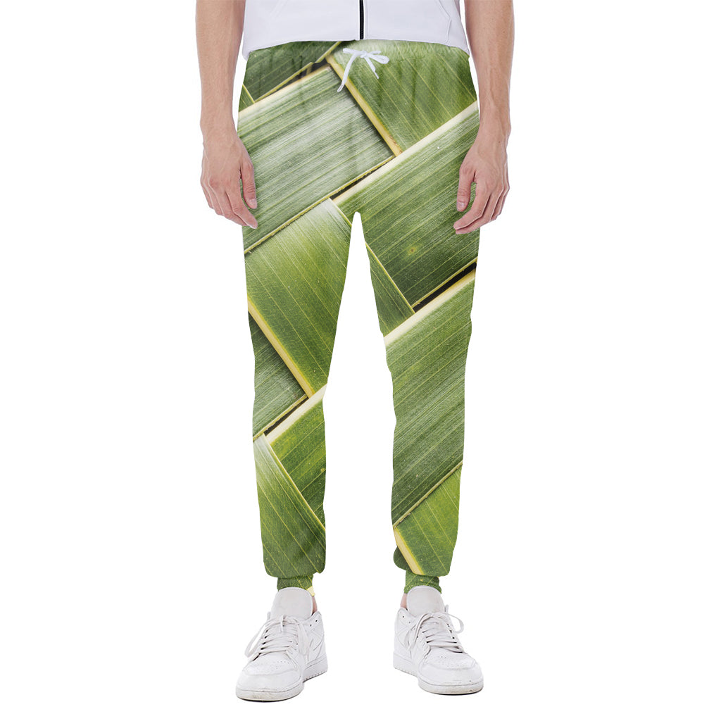 Coconut Leaf Print Scuba Joggers