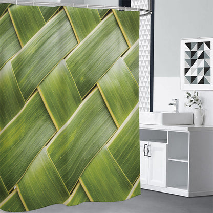 Coconut Leaf Print Shower Curtain