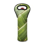 Coconut Leaf Print Single Neoprene Wine Tote