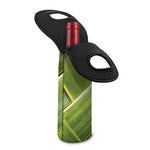 Coconut Leaf Print Single Neoprene Wine Tote