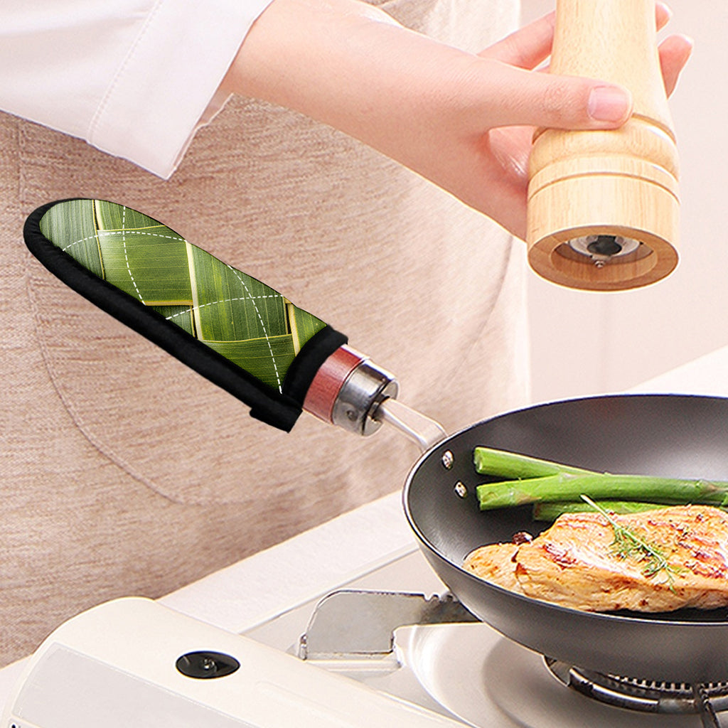 Coconut Leaf Print Skillet Handle Cover