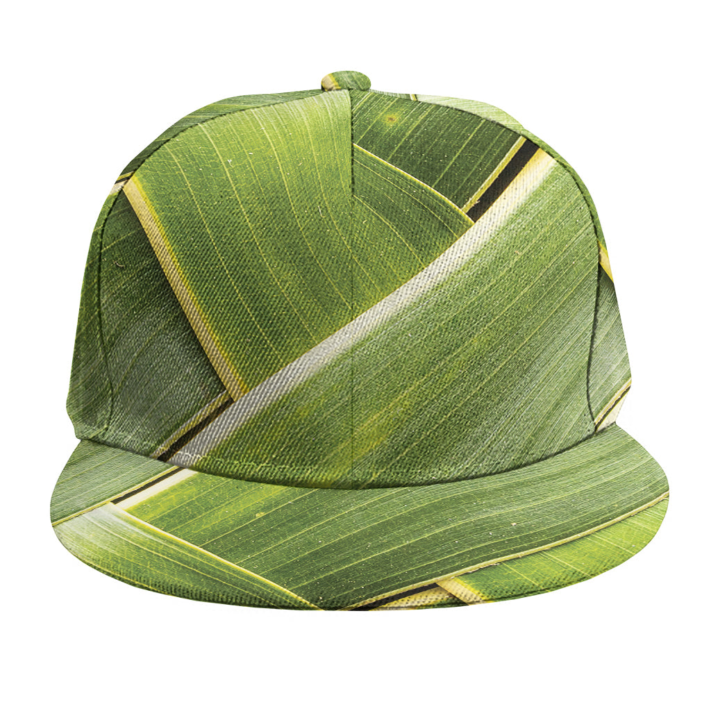 Coconut Leaf Print Snapback Cap