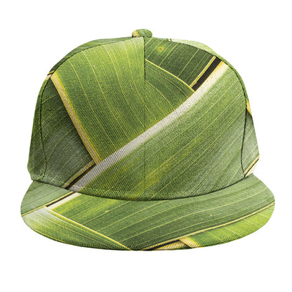 Coconut Leaf Print Snapback Cap