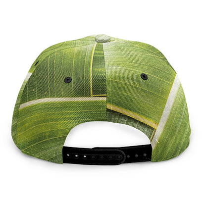 Coconut Leaf Print Snapback Cap
