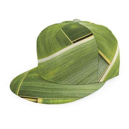 Coconut Leaf Print Snapback Cap