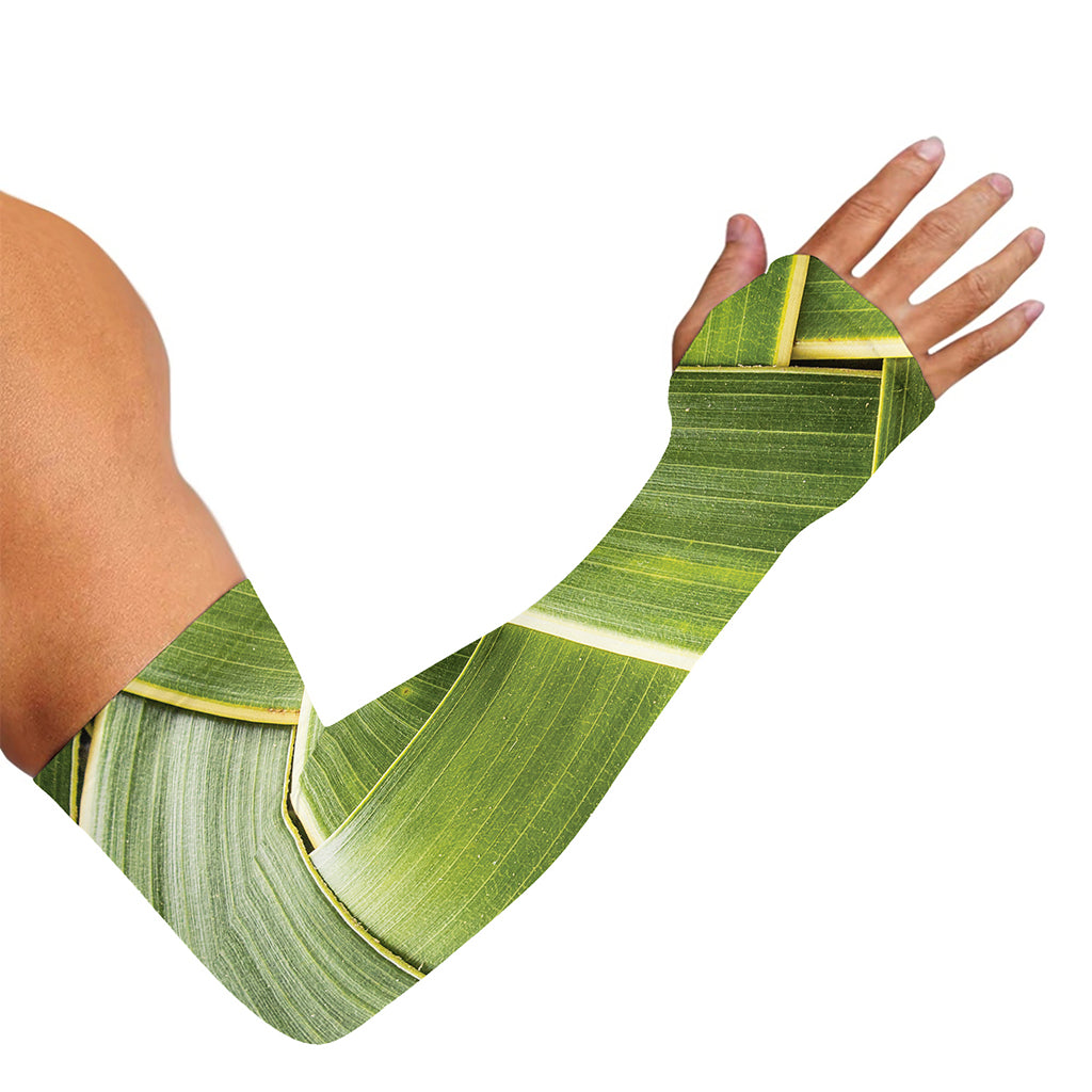 Coconut Leaf Print Sun Protection Arm Sleeves