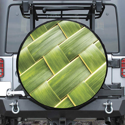 Coconut Leaf Print Tire Cover