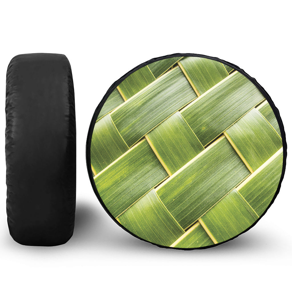 Coconut Leaf Print Tire Cover