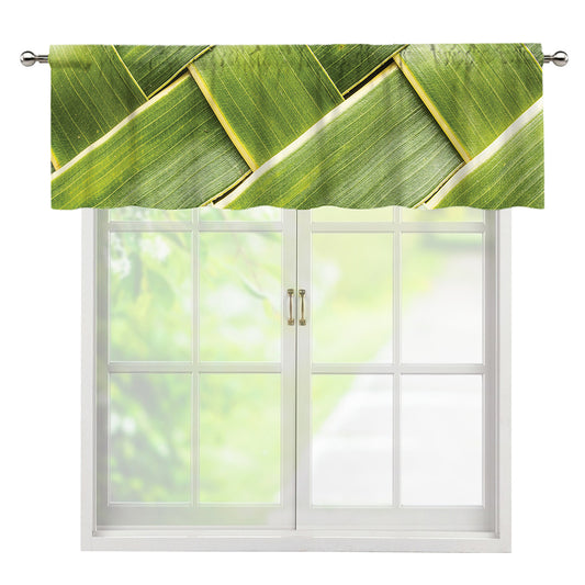 Coconut Leaf Print Window Valance