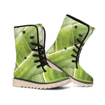 Coconut Leaf Print Winter Boots