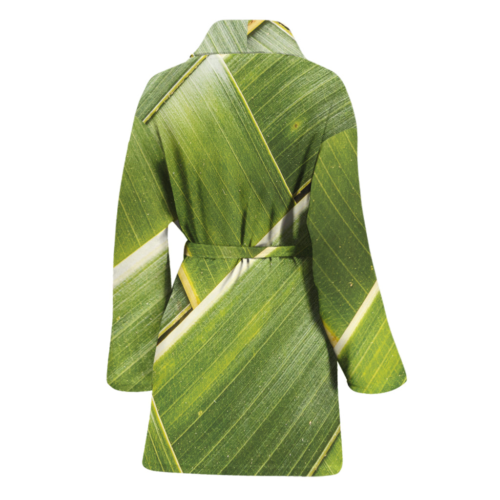 Coconut Leaf Print Women's Bathrobe