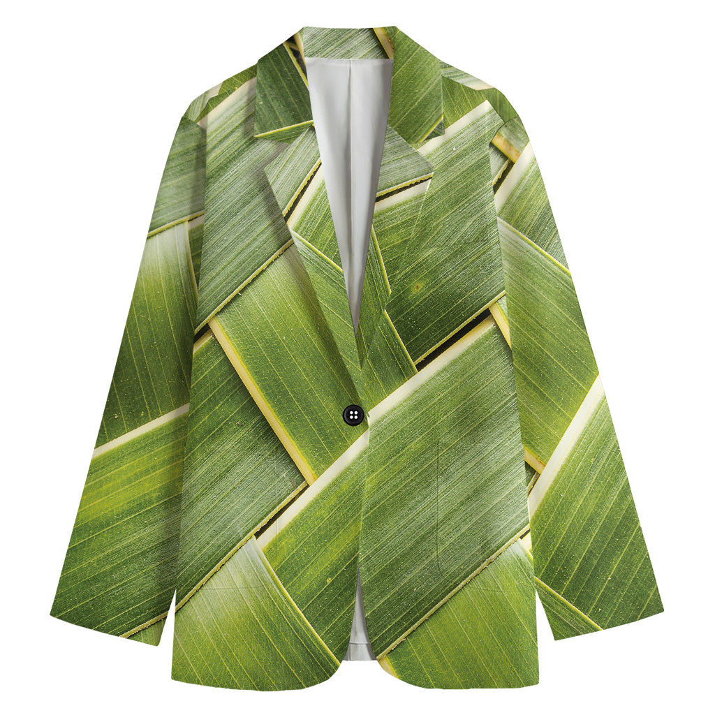 Coconut Leaf Print Women's Blazer