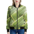 Coconut Leaf Print Women's Bomber Jacket