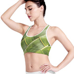 Coconut Leaf Print Women's Sports Bra