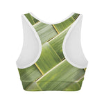 Coconut Leaf Print Women's Sports Bra