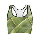 Coconut Leaf Print Women's Sports Bra