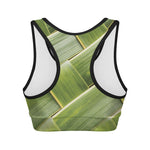 Coconut Leaf Print Women's Sports Bra