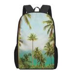 Coconut Tree Print 17 Inch Backpack