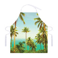 Coconut Tree Print Adjustable Apron