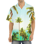 Coconut Tree Print Aloha Shirt