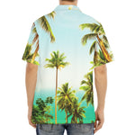 Coconut Tree Print Aloha Shirt