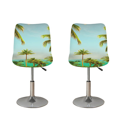 Coconut Tree Print Bar Stool Covers