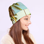 Coconut Tree Print Beanie