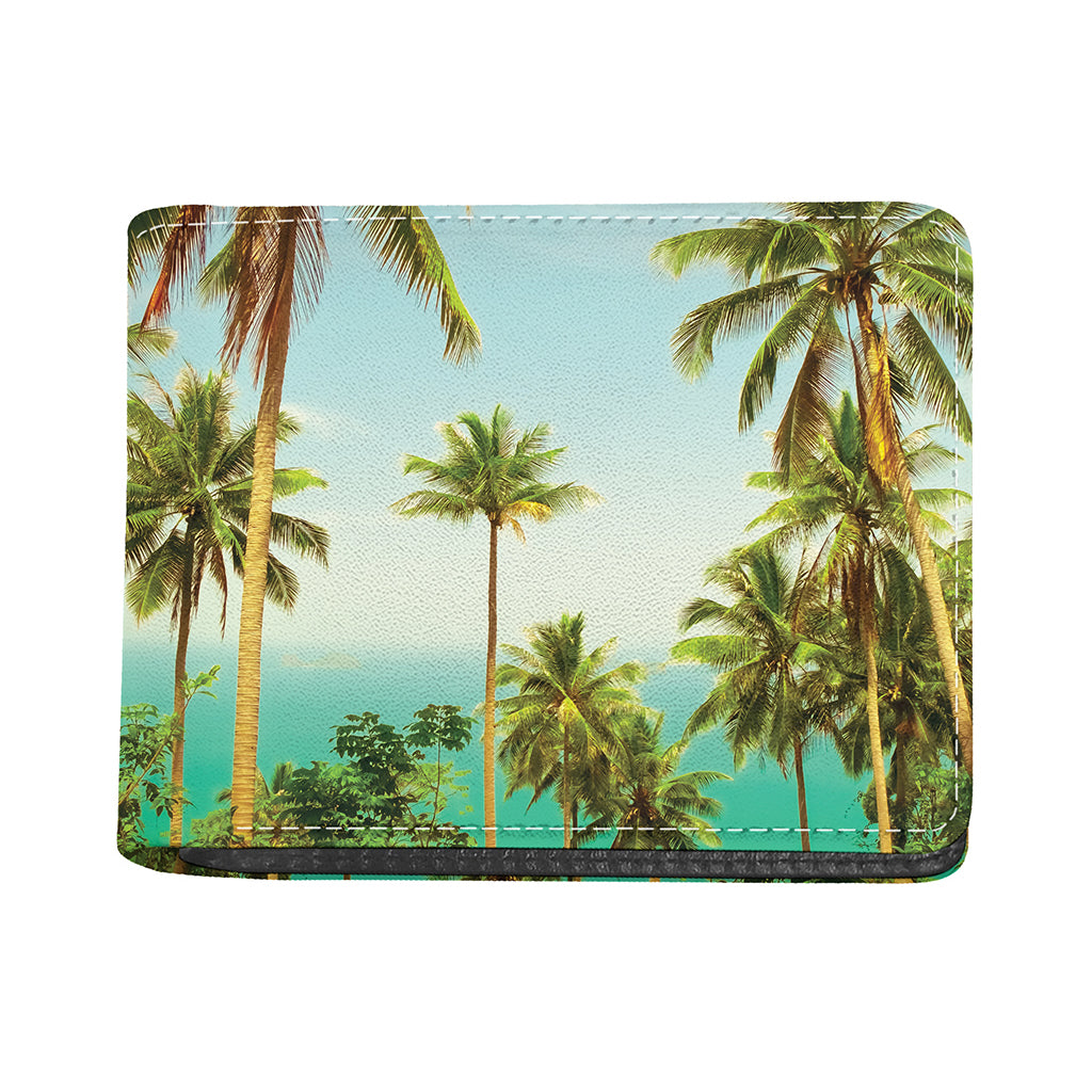 Coconut Tree Print Bifold Wallet