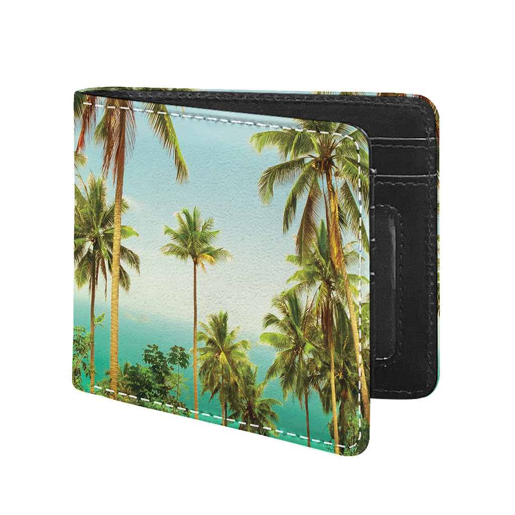Coconut Tree Print Bifold Wallet