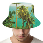 Coconut Tree Print Bucket Hat