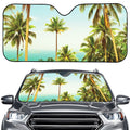 Coconut Tree Print Car Windshield Sun Shade