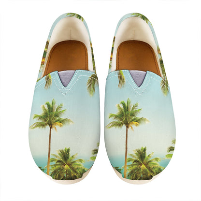 Coconut Tree Print Casual Shoes