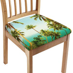 Coconut Tree Print Chair Cushion Cover