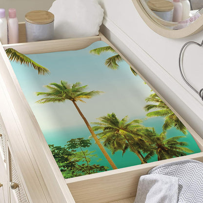 Coconut Tree Print Changing Pad Cover