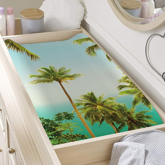 Coconut Tree Print Changing Pad Cover