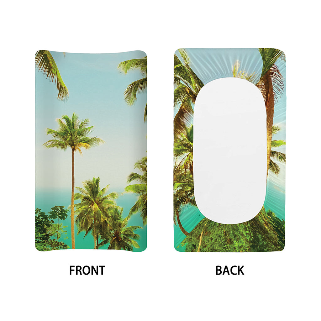 Coconut Tree Print Changing Pad Cover