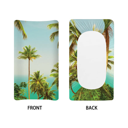 Coconut Tree Print Changing Pad Cover