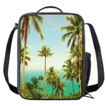 Coconut Tree Print Crossbody Lunch Bag