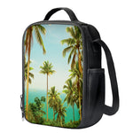 Coconut Tree Print Crossbody Lunch Bag
