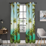 Coconut Tree Print Curtain